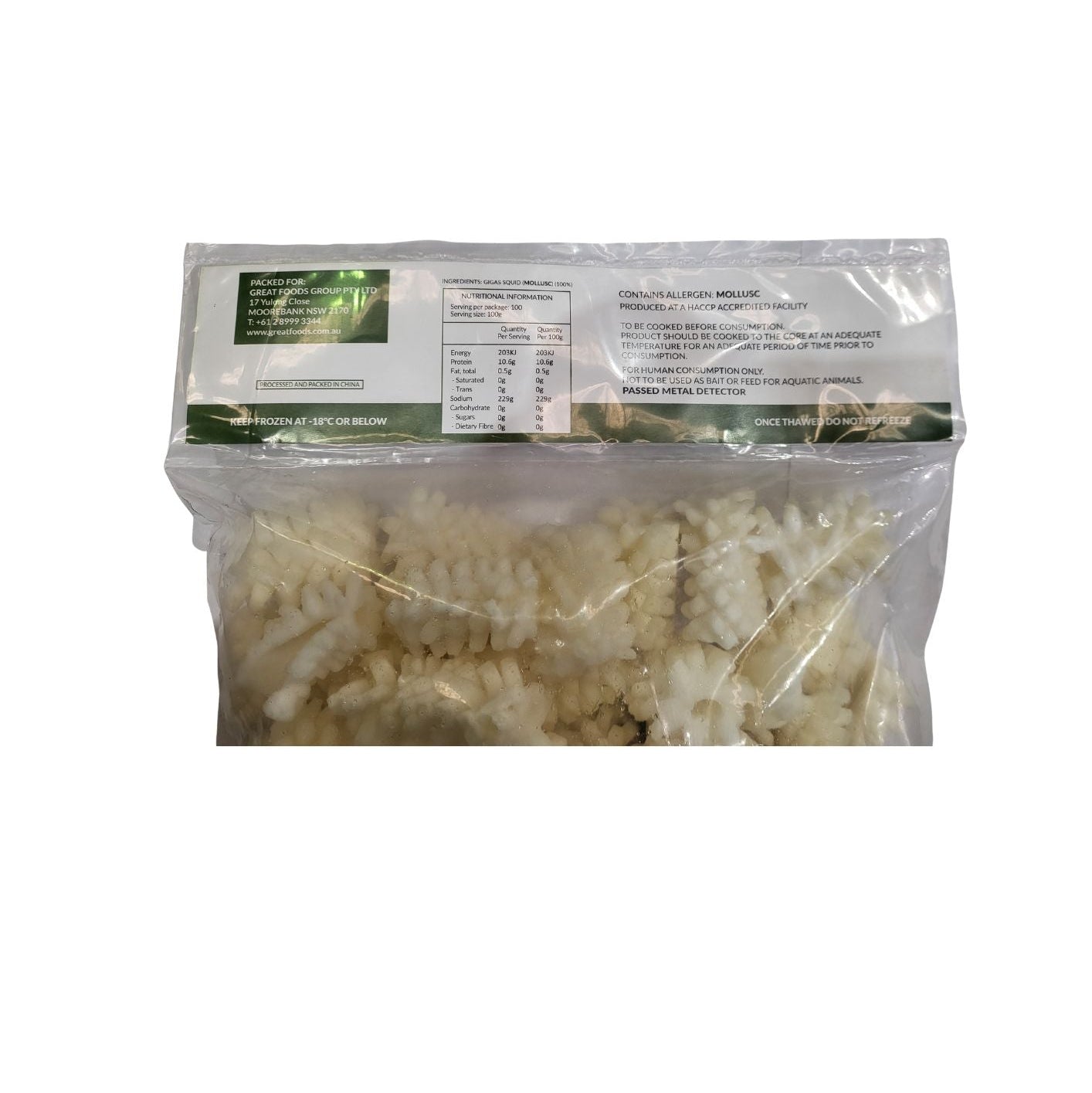 SQUID ROLL P/CUT GIGAS O/QUEEN 1KG 4-6CM/냉동 파인애플컷 오징어(퀸) 4-6cm 1kg*5