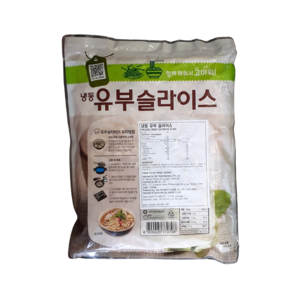 FROZEN FRIED SOYBEAN CURD 1kg*10 냉동 유부 슬라이스