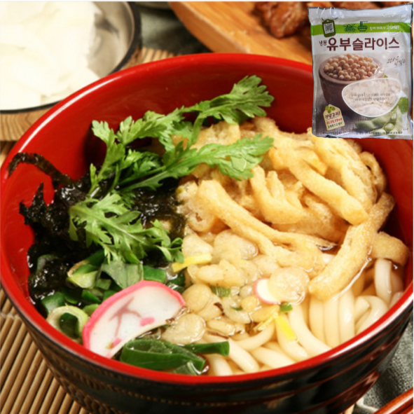 FROZEN FRIED SOYBEAN CURD 1kg*10 냉동 유부 슬라이스
