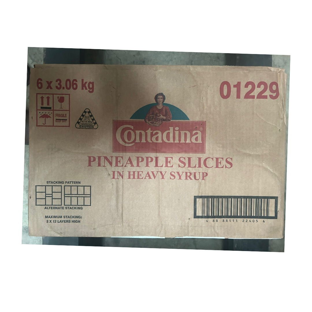 Pineapple Slices In heavy Syrup 3kg*6 CTD 파인애플 슬라이스
