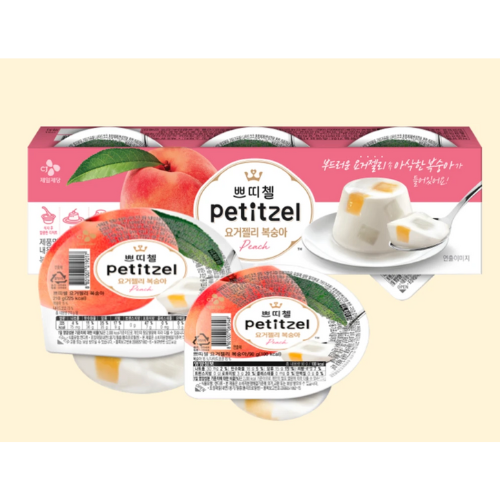 CJ PETITZEL YOGURT JELLY PEACH 210G / 쁘띠첼 요거젤리 복숭아