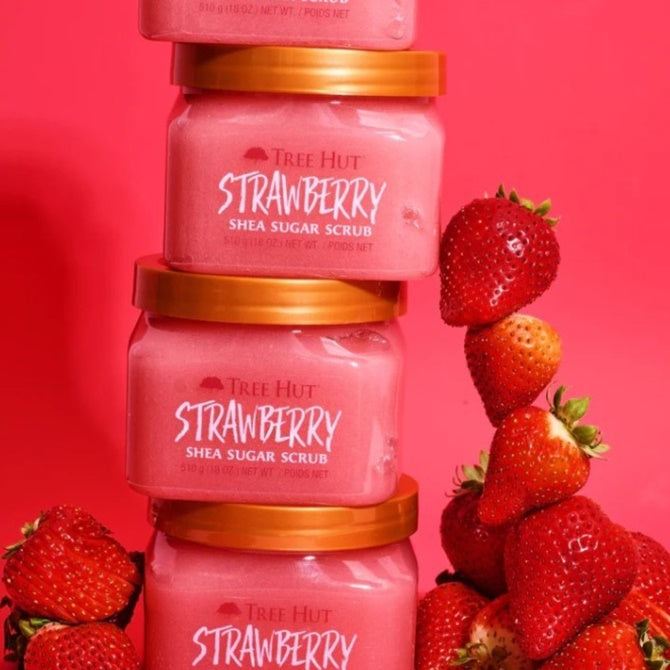 Tree Hut Strawberry Shea Sugar Scrub 510g / 트리헛 바디스크럽 스트로베리