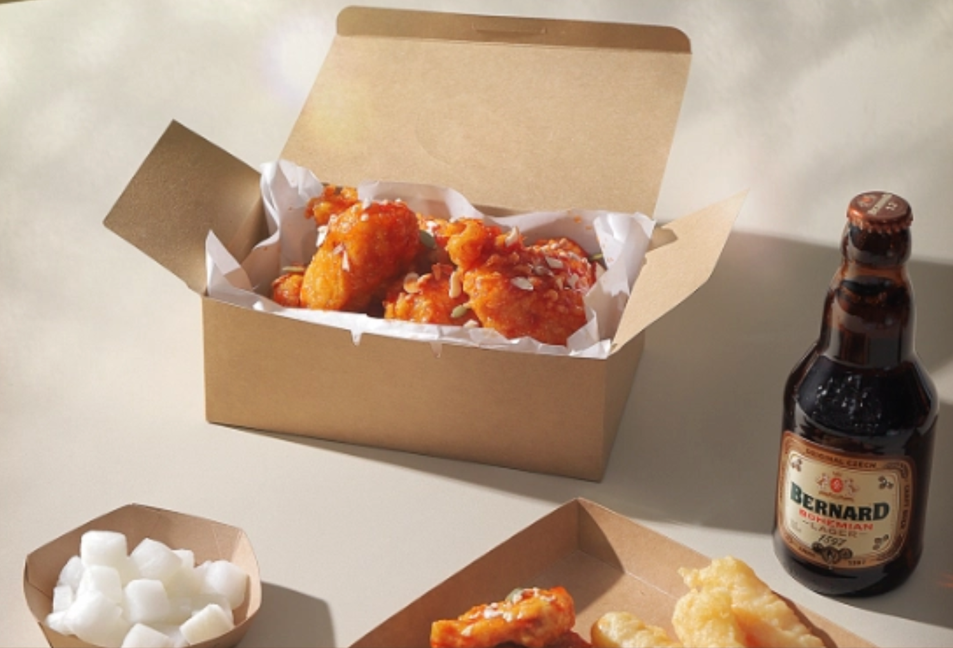 Chicken Box brown paper (M/L) /크라프트 치킨 상자 무지 (중/대)