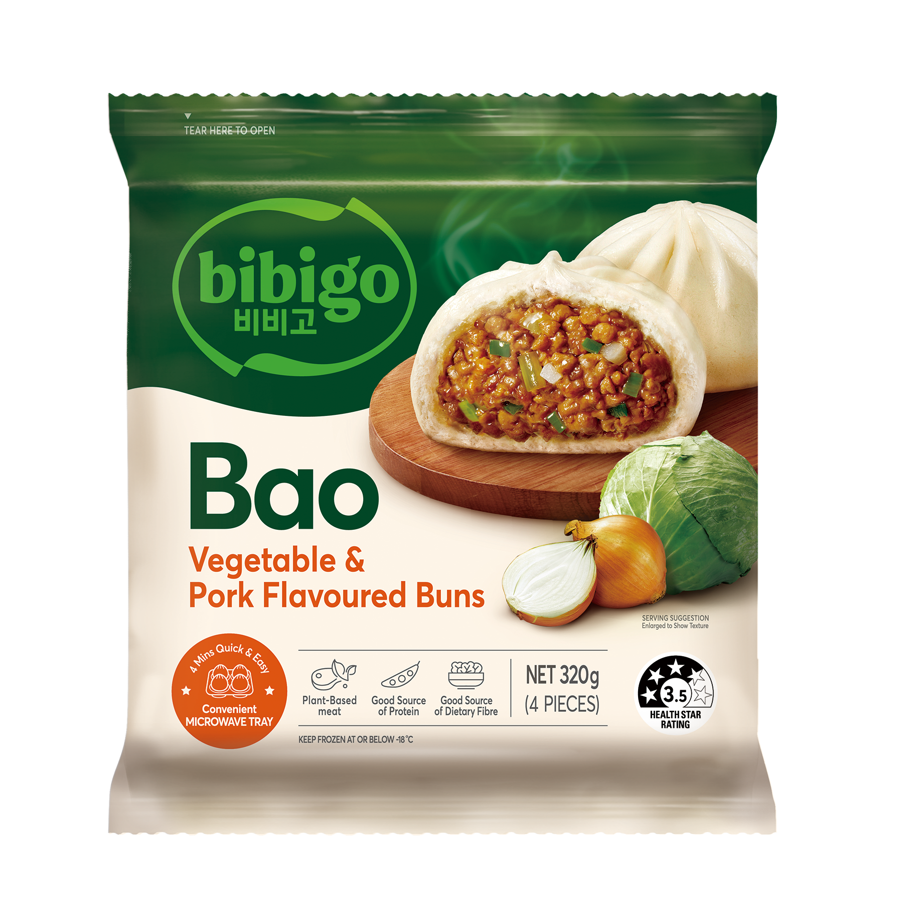 bibigo Bao burn Vegetable&Pork flavoured/비비고 바오번 포크 320g*6
