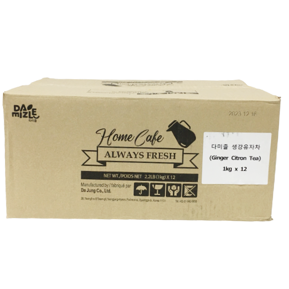 茶生姜ゆず茶 1kg*12/생강 유자차