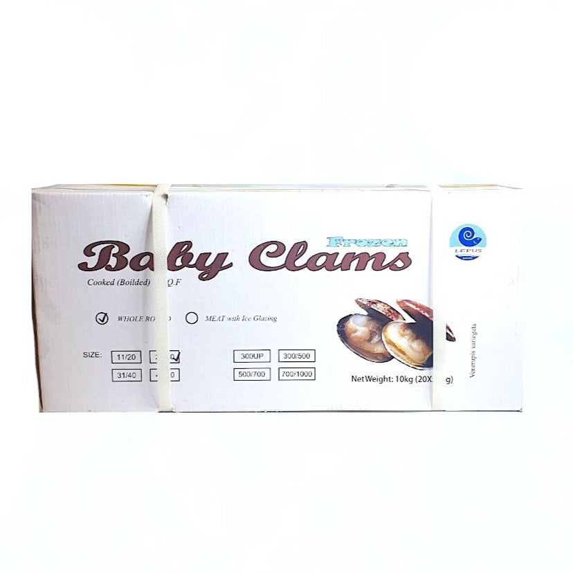 FROZEN BABY CLAM W/COOKED (21/30) 500G/냉동 자숙 바지락 21/30 500g*20