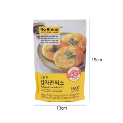 无牌混合土豆煎饼200g*12/노브랜드 간편한 감자전 믹스