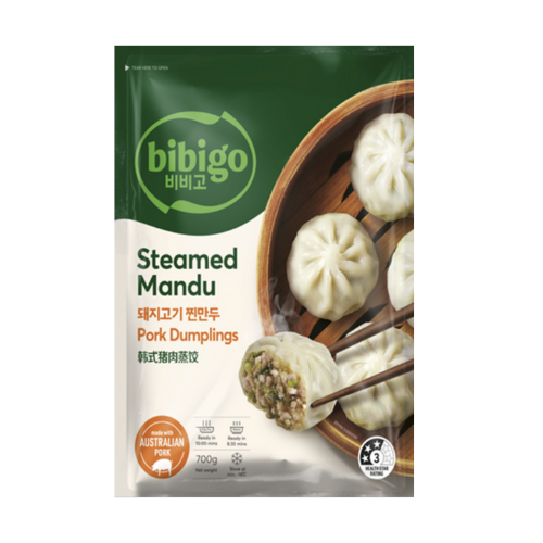 CJ BIBIGO PORK STEAMED MANDU DUMPLINGS 700g*8 / 씨제이 비비고 돼지고기 찐 만두