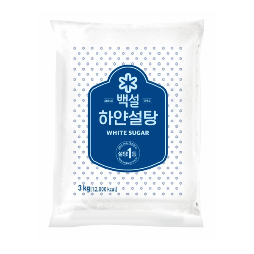 白糖 CJ Beksul 白糖 3kg*6/씨제 Been 하얀 설탕