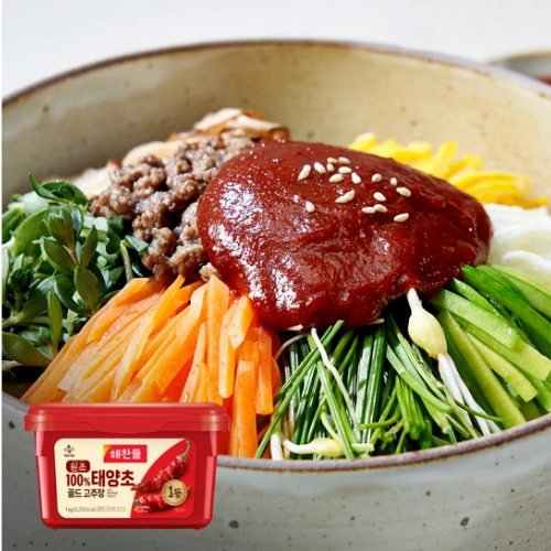 CJ HOT PEPPER PASTE (FERMENTED) 1Kg*12/씨제이 해찬들 우리쌀 태양초 골드 고추장