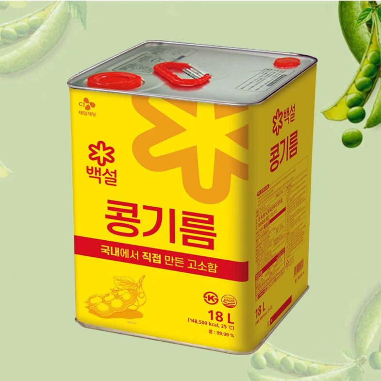 CJ ペクソウル大豆油 18L/씨제이 백설 식용유 18L