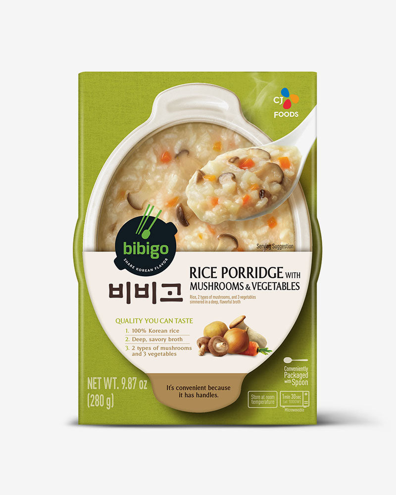CJ bibigo MUSHROOM VEGE PORRIDGE 280G*24 (RETORTED)/ 비비고 버섯 야채죽