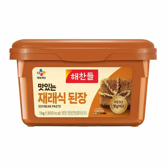 CJ Soybean Paste (Fermented) 1kg*12/씨제이 해찬들 재래식 된장 1kg