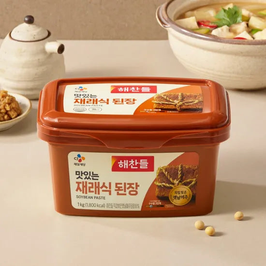 CJ Soybean Paste (Fermented) 1kg*12/씨제이 해찬들 재래식 된장 1kg