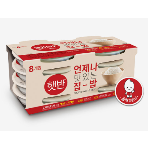 CJ HETBAHN COOKED RICE (210g*8)*6bundle/씨제이 햇반 210g 8입