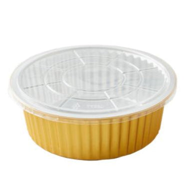 Multi Aluminium Fole Container Gold Lid 3000ML / 멀티용기 골드 뚜껑 SKA-3000 (250Ø) 50*4