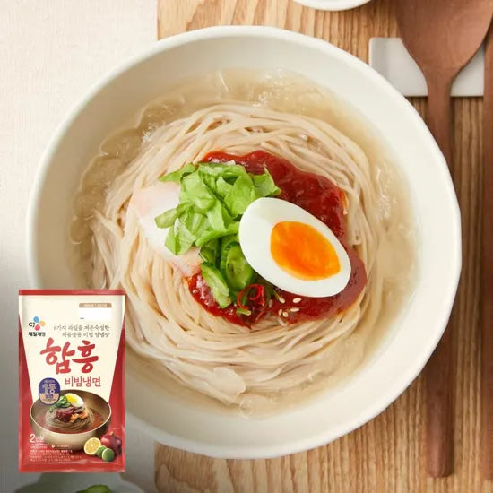 CJ CHILLED NOODLE SPICY BUCKWHEAT 474G*12 씨제이 (남원) 함흥 비빔냉면 2인분