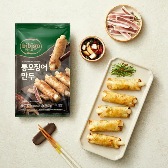 CJ bibigo WHOLE SQUID MANDU 200g*24/비비고 통오징어 만두 200g*24