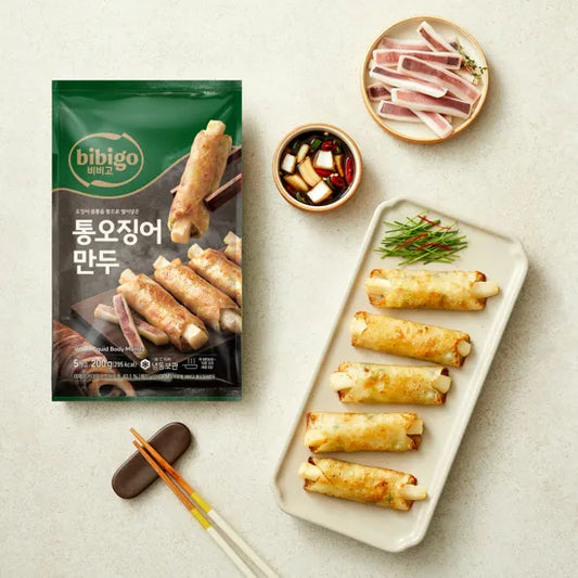 CJ bibigo WHOLE SQUID MANDU 200g*24/비비고 통오징어 만두 200g*24
