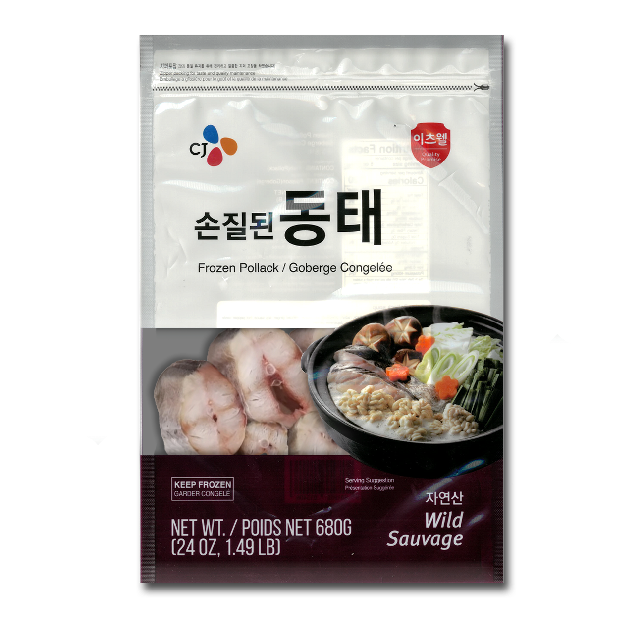 CJ ITSWELL POLLACK/씨제이 손질된 동태 680g*20