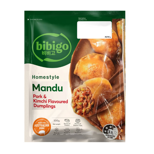 CJ BIBIGO HOMESTYLE MANDU PORK KIMCHI DUMPLING 250g*10 / 씨제이 비비고 홈스타일 고기김치 만두