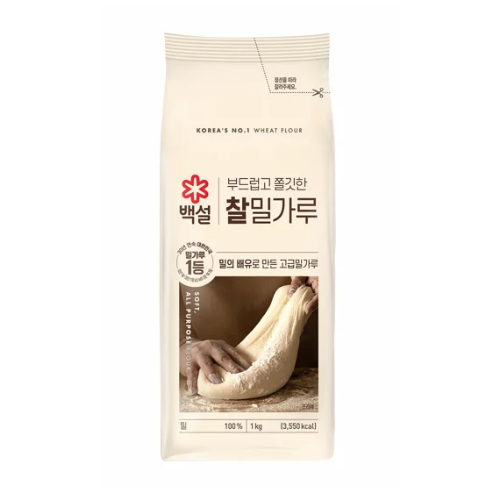 CJ PREMIUM WHEAT FLOUR 1KG*10/씨제이 백설 찰 밀가루