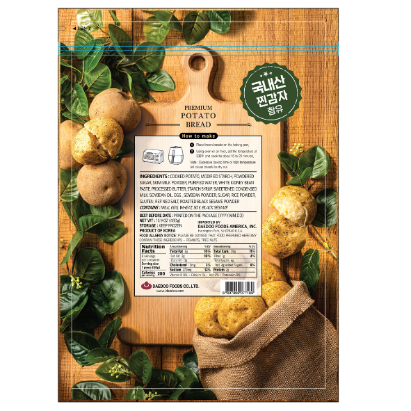 PREMIUM REAL POTATO BREAD 480g*8/구황작물 진짜 감자빵