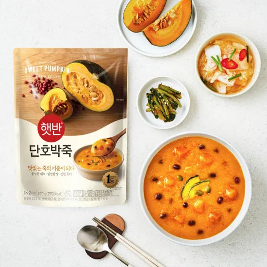 CJ HETBAHN PORRIDGE KABOCHA SQUASH 420G*21/씨제이 비비고 단호박죽 420g