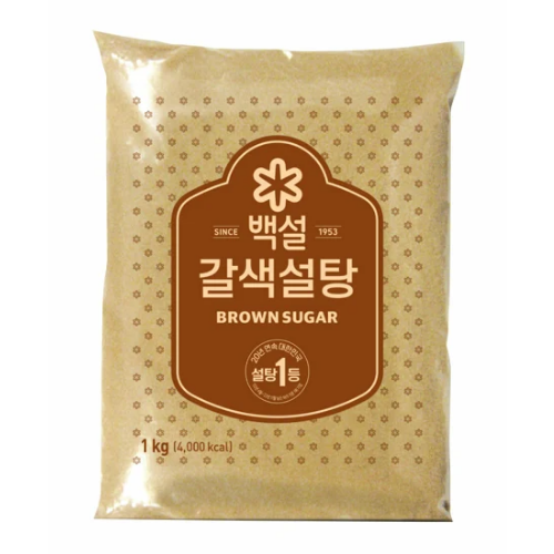 CJ BEKSUL BROWN SUGAR 1kg*16/씨제이 백설 갈색 설탕 1kg