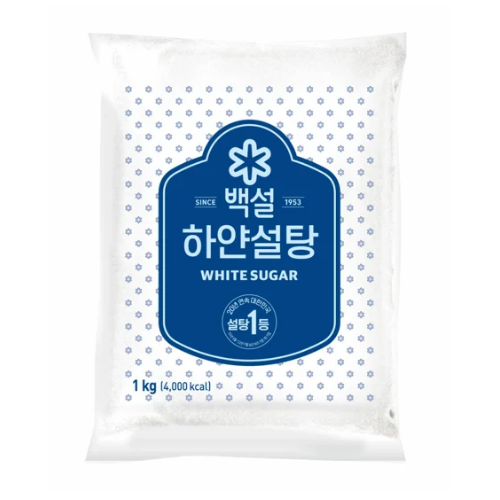CJ BEKSUL WHITE SUGAR 1kg*16/씨제이 백설 하얀 설탕 1kg