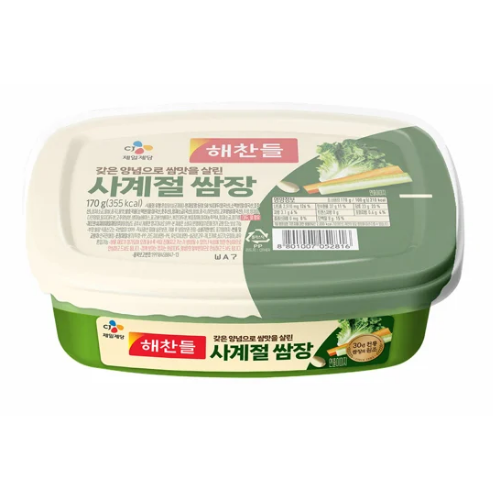 CJ SEASONED SOYBEAN PASTE (FERMENTED) 170g*32/씨제이 해찬들 사계절 쌈장