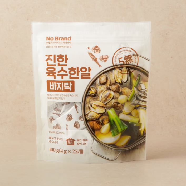 ノーブランド イージーブロスベース 87.5g*10個/노브랜드 간편 육수 한알
