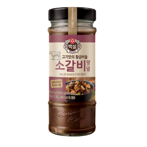 CJ KOREAN BBQ SAUCE BEEF GALBI FLAVOUR 500g*12/씨제이 백설 소갈비 양념