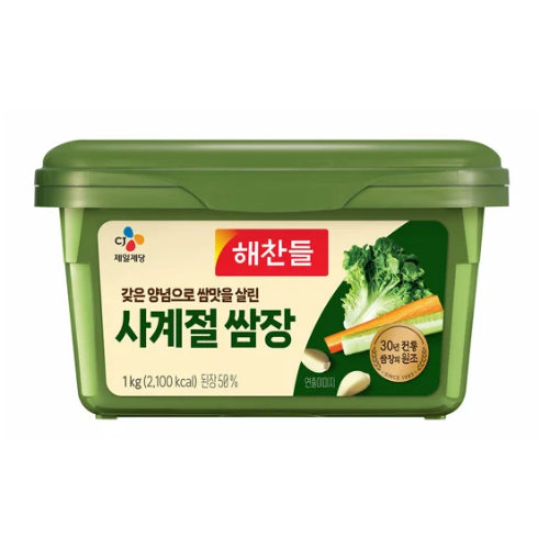 CJ SEASONED SOYBEAN PASTE (FERMENTED) 1kg*12/씨제이 해찬들 사계절 쌈장