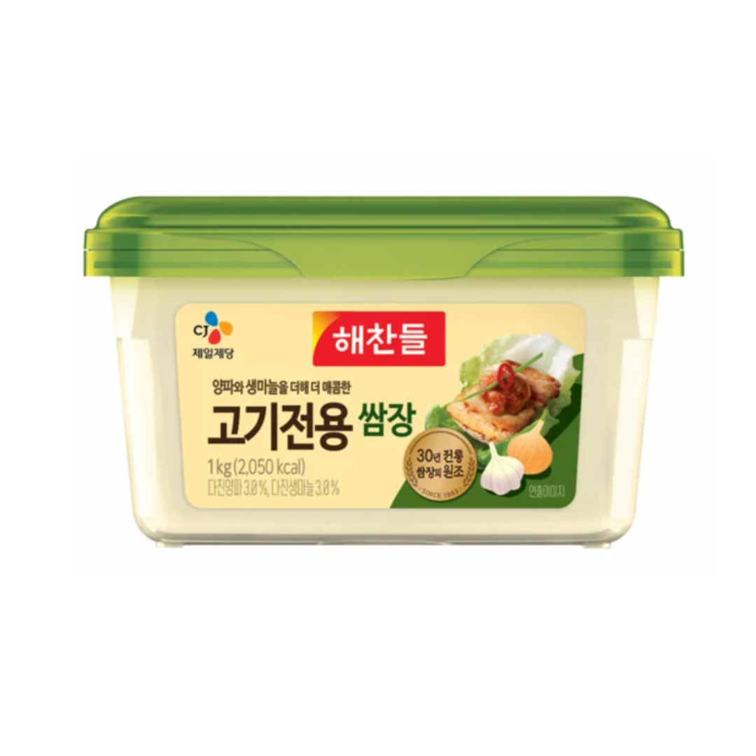 CJ Seasoned Spybean Paste for BBQ (Fermented) 1kg*12/씨제이 해찬들 고기전용 쌈장