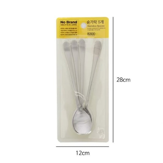 No Brand Stainless Spoons 5 Persons*10/노브랜드 스텐 숟가락 5인용