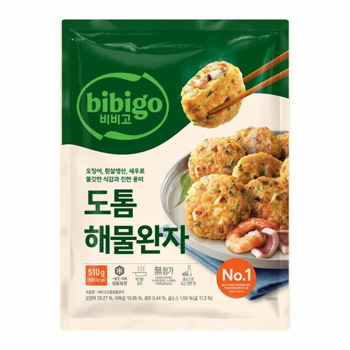 bibigo KOREAN STYLE SEAFOODBALL 510g*12/씨제이 비비고 도톰 해물완자 510g