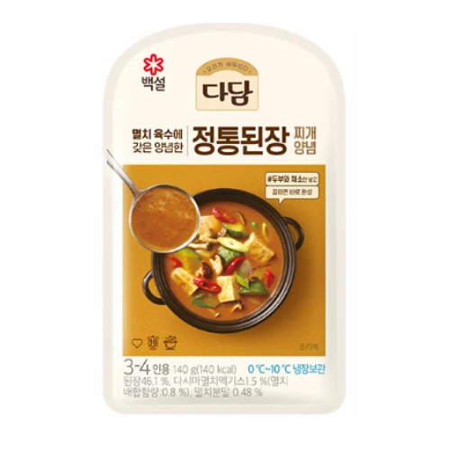 CJ DADAM Soybean Paste Seasoing 140g*16/씨제이 다담 된장찌개 양념 140g