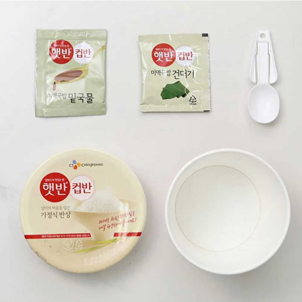 CJ CUP BAHN RICE SEA MUSTARD SOUP 165G*18 / 씨제이 햇반 컵반 미역국밥
