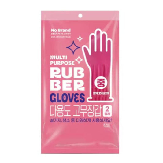 No Brand Rubber Gloves (Medium) 2PCS*24/주방 고무장갑 노브랜드 (중) 2켤레