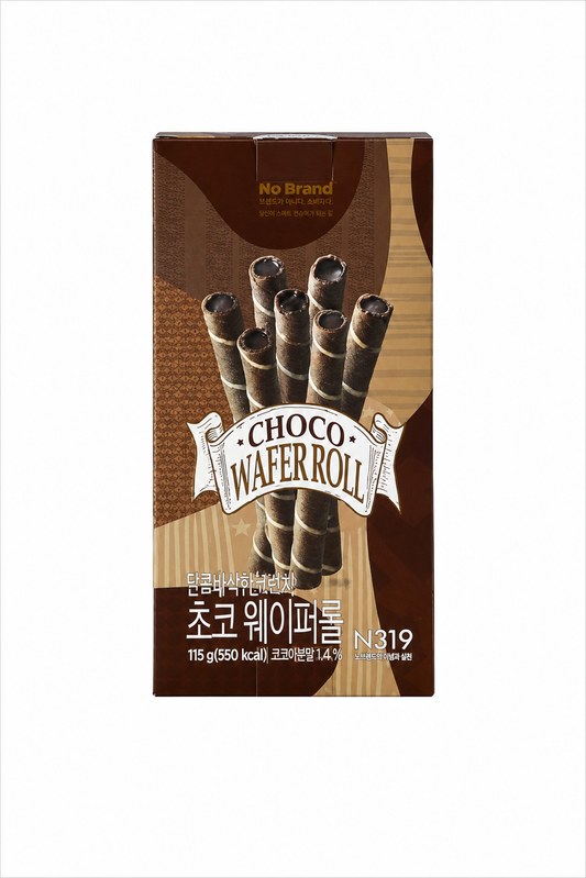 No Brand Chocolate Wafer Roll 115g*12/노브랜드 초코 웨이퍼롤