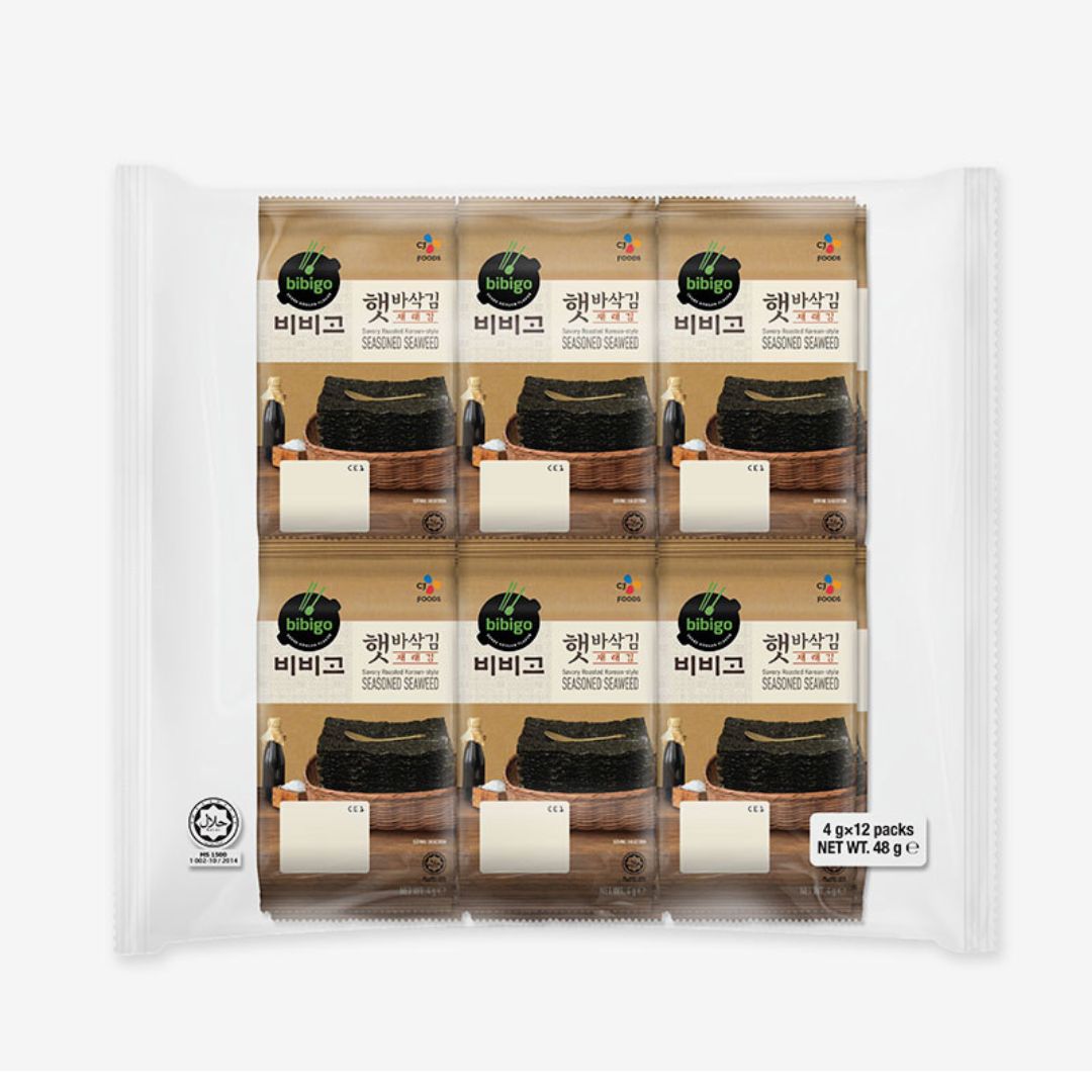 CJ 干紫菜 4g*12 (紫菜) / 씨제 Been 비비고 햇바삭김 재래도시락 김