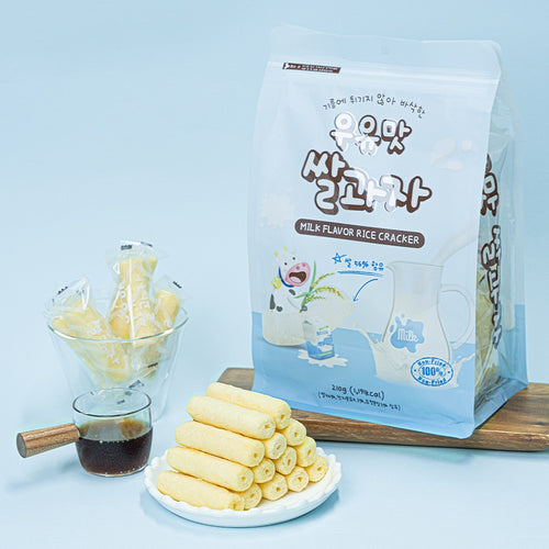 MILK FLAVOR RICE CRISP SNACK/ 우유맛 쌀과자 210g*16