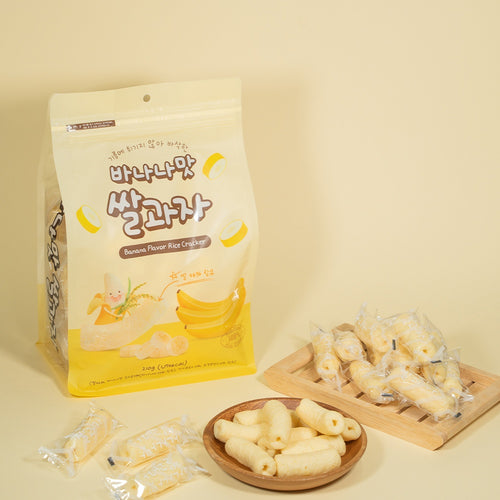 BANANA FLAVOR RICE CRISP SNACK / 바나나맛 쌀과자 210g*16