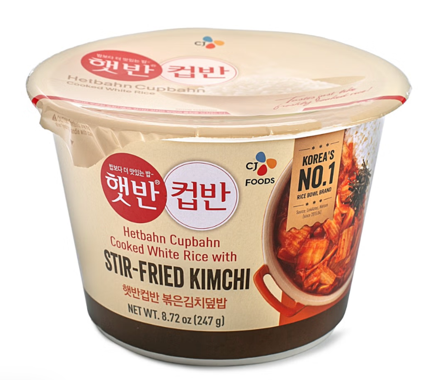 CJ CUP BAHN RICE KIMCHI STIR-FRIED RICE 247G*18 / 씨제이 햇반 컵반 볶은 김치덮밥