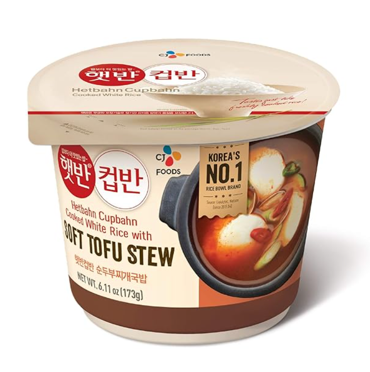 CJ CUP BAHN RICE SOFT TOFU STEW 173G*18 / 씨제이 햇반 순두부찌개 국밥