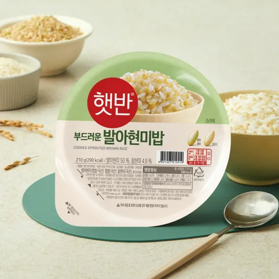 CJ HETBAHN COOKED SPROUTED BROWN RICE 210G*36/햇반 발아현미밥 210g*36