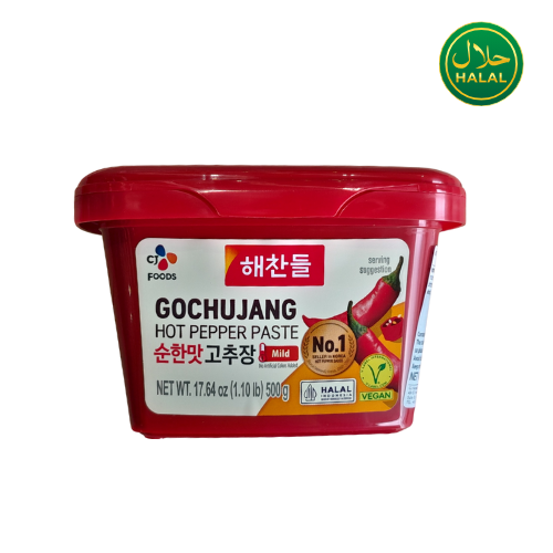 CJ PEPPER PASTE GOCHUJANG MILD 500G*20/씨제이 해찬들 순한맛 고추장