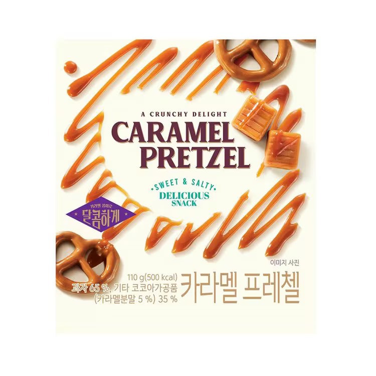 No Brand Caramel Pretzel/노브랜드 카라멜프레첼 110g*12