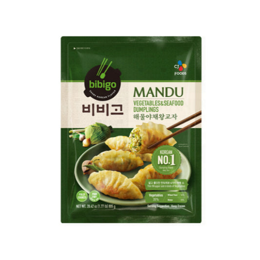 CJ BEKSUL BIBIGO ベジ＆シーフード餃子 805G*8 / 씨제이 비비고 해물야채 왕 교자
